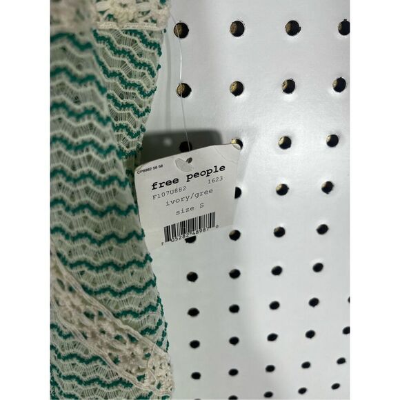 Free People Open Weave Open Back Peplum Top - Picture 7 of 7